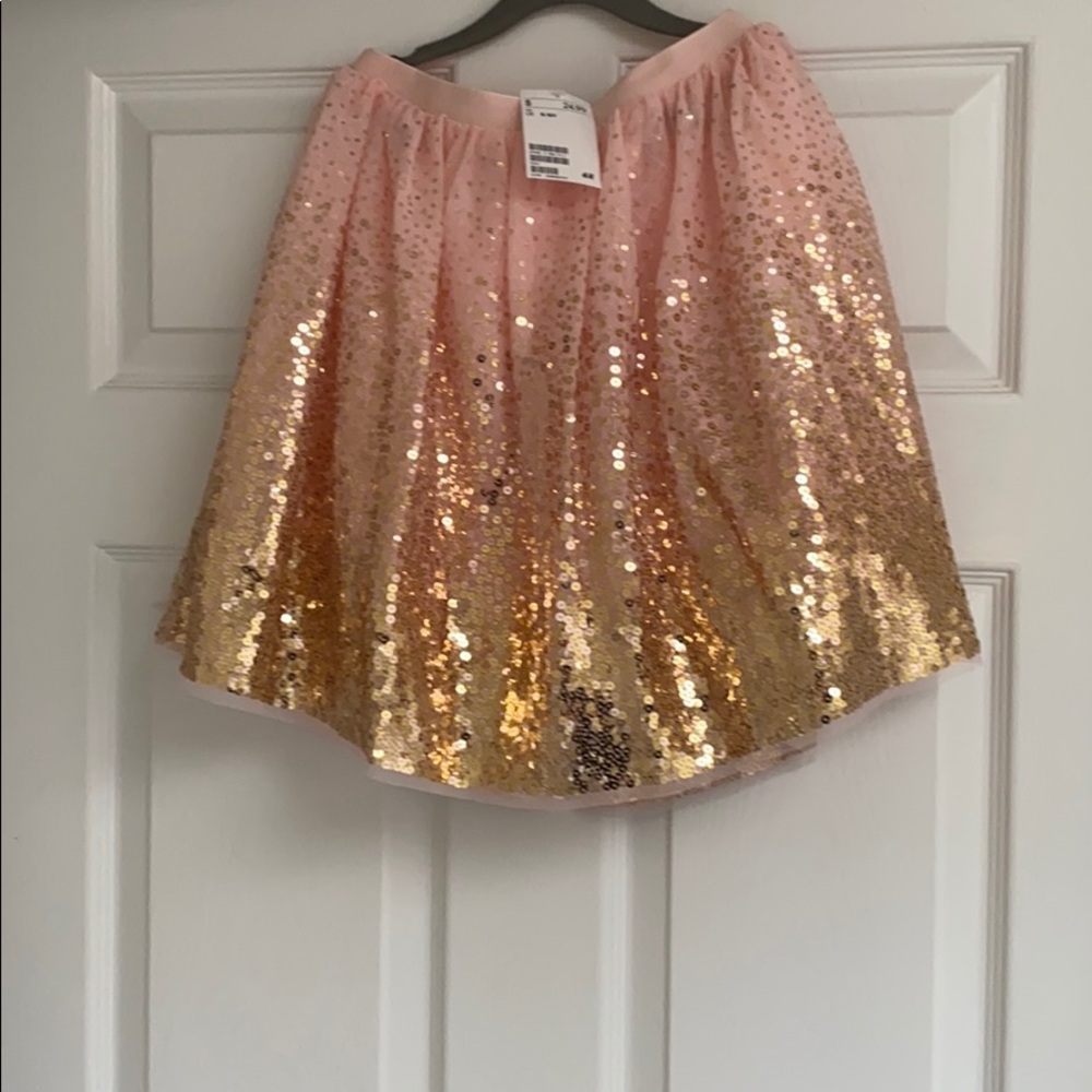 Beautiful Pink and Gold Sequin Ombré Skirt